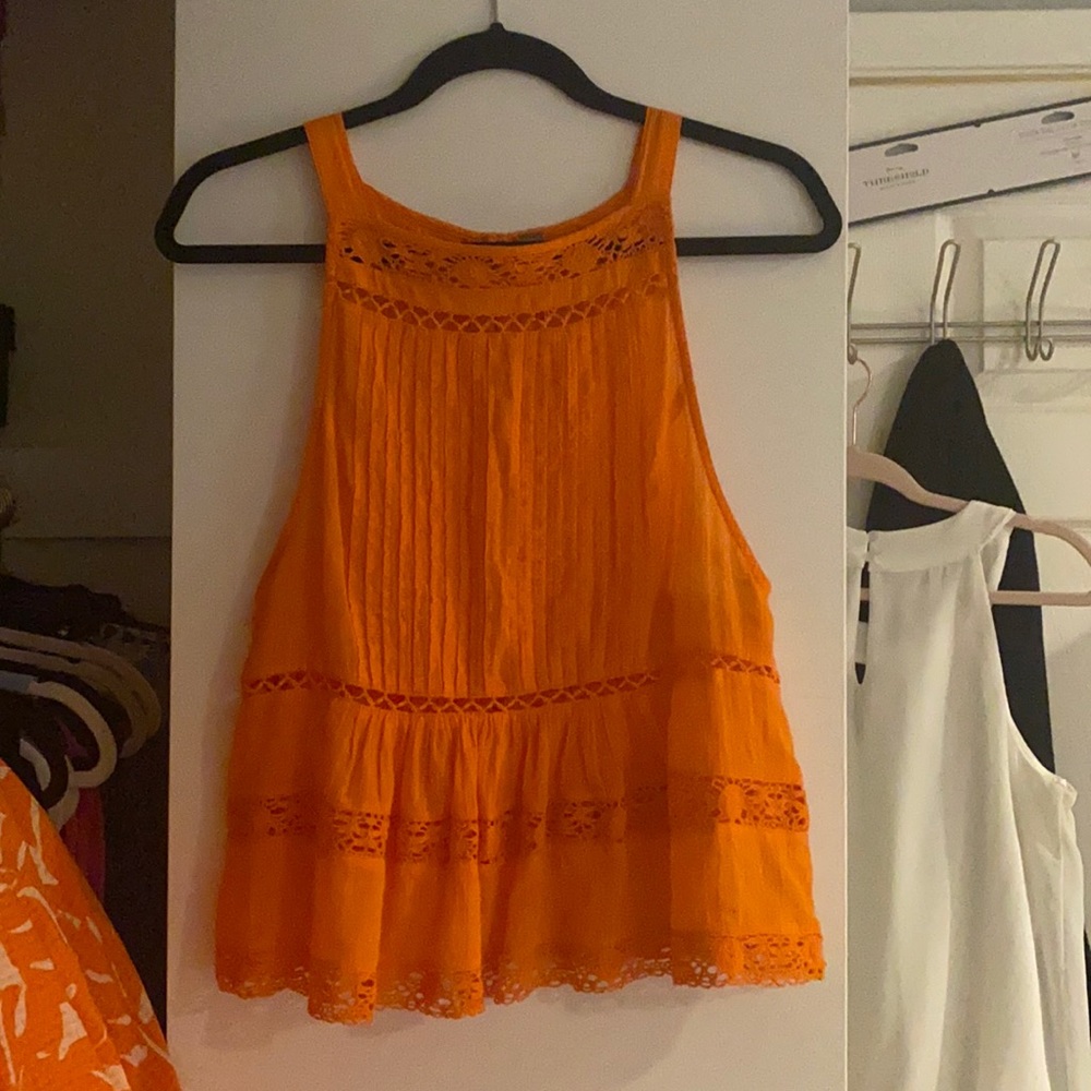Free People orange top XS
